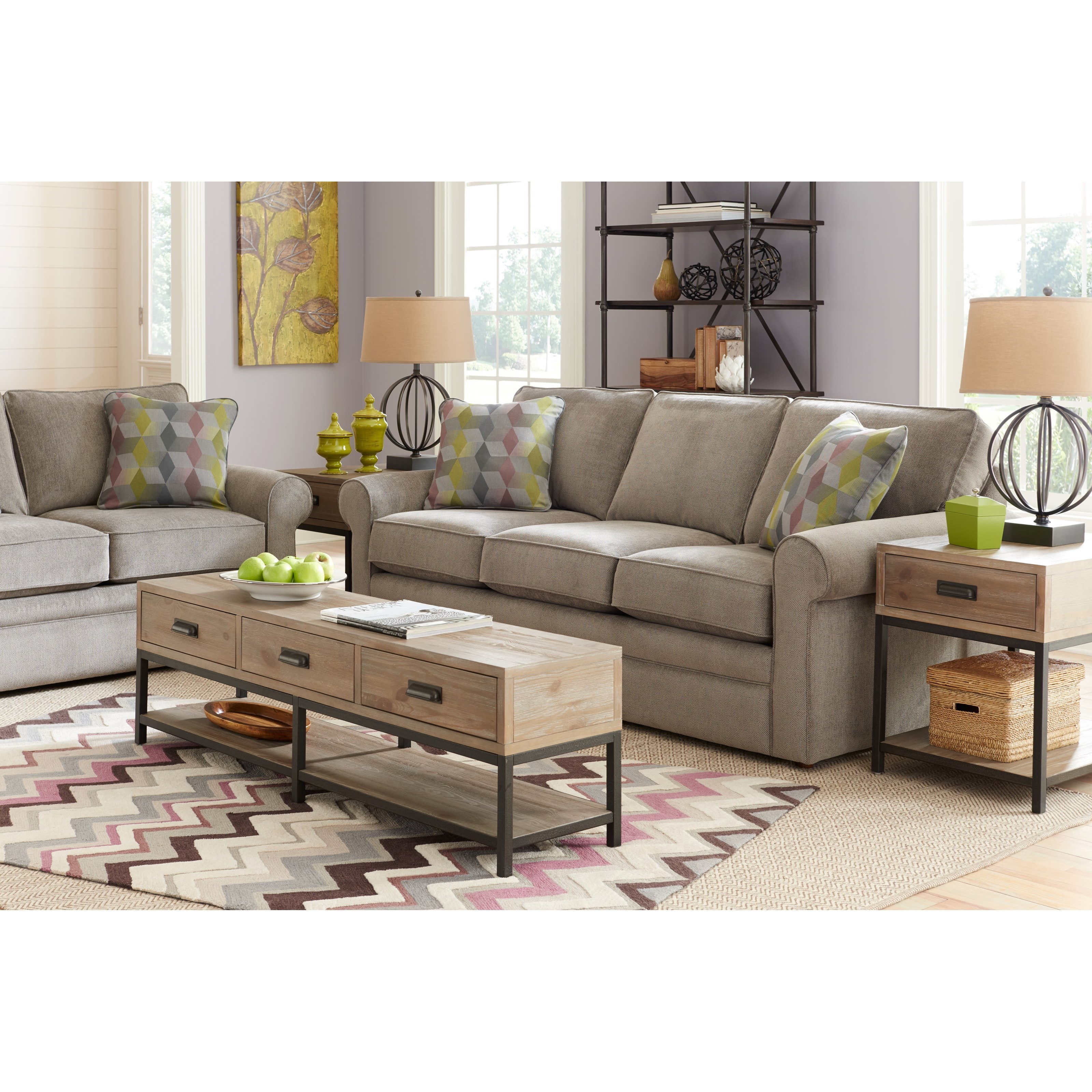 LaZBoy Collins Sofa with Rolled Arms Morris Home Sofas